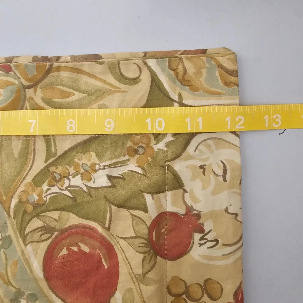 Pottery Barn 2 Delphine‎ Pillow Shams Floral Pomegranate Olive Green Red Organic